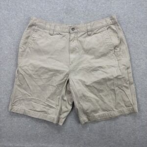 Mountain Khakis Shorts Mens 38x10 Beige Canvas Utility Work Hiking Camp Classic